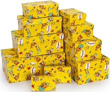 Коробка Три Кота, С Днем Рождения!, Желтый, 28,5*18,5*12 см купить в Фитиль