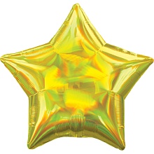 Шар Звезда Переливы Yellow 48см купить в Фитиль