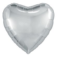 Шар фигура Сердце Серебро купить в Фитиль