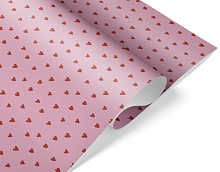 Упаковочная бумага Сердечки Розовый 0,7*1м купить в Фитиль
