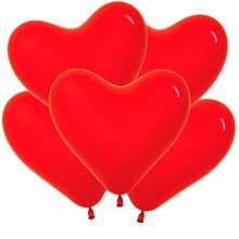 Шар Сердце Красный пастель 30см купить в Фитиль