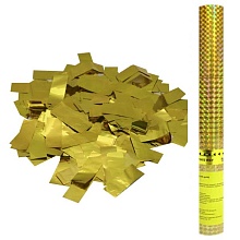 Пневмохлопушка в пластиковой тубе Золотое конфетти 60см. купить в Фитиль