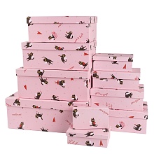  Коробка Амуры Ля-Муры (котики), Розовый, 15*9,5*6 см купить в Фитиль