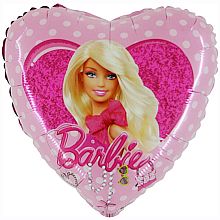 Шар Сердце Барби с подругами Розовый 45 см купить в Фитиль