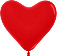 Шар Сердце Красный пастель 35см купить в Фитиль
